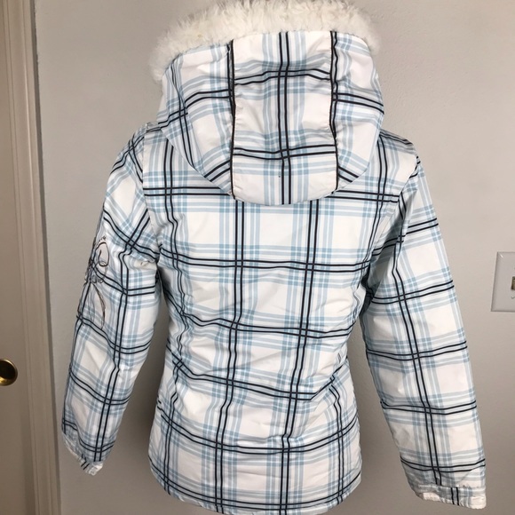 PACIFIC TRAIL FUR HOODIE FLEECE PLAID ZIPPER PARKA - Picture 2 of 8